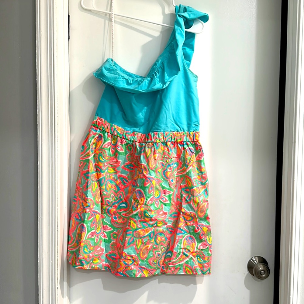Lilly Pulitzer off the shoulder asymmetrical dress